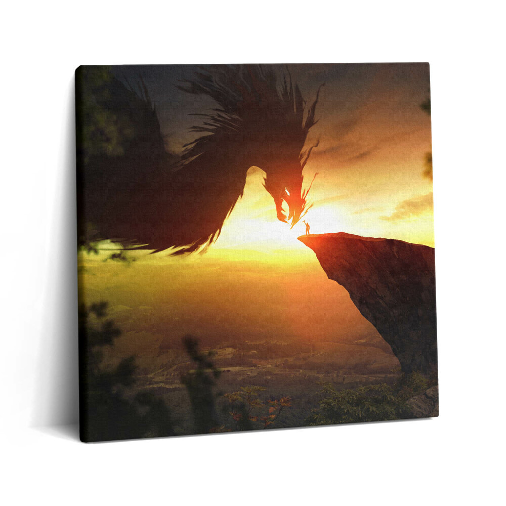 Tablou pe pânză canvas 60x60 Lume fantastică - dragon