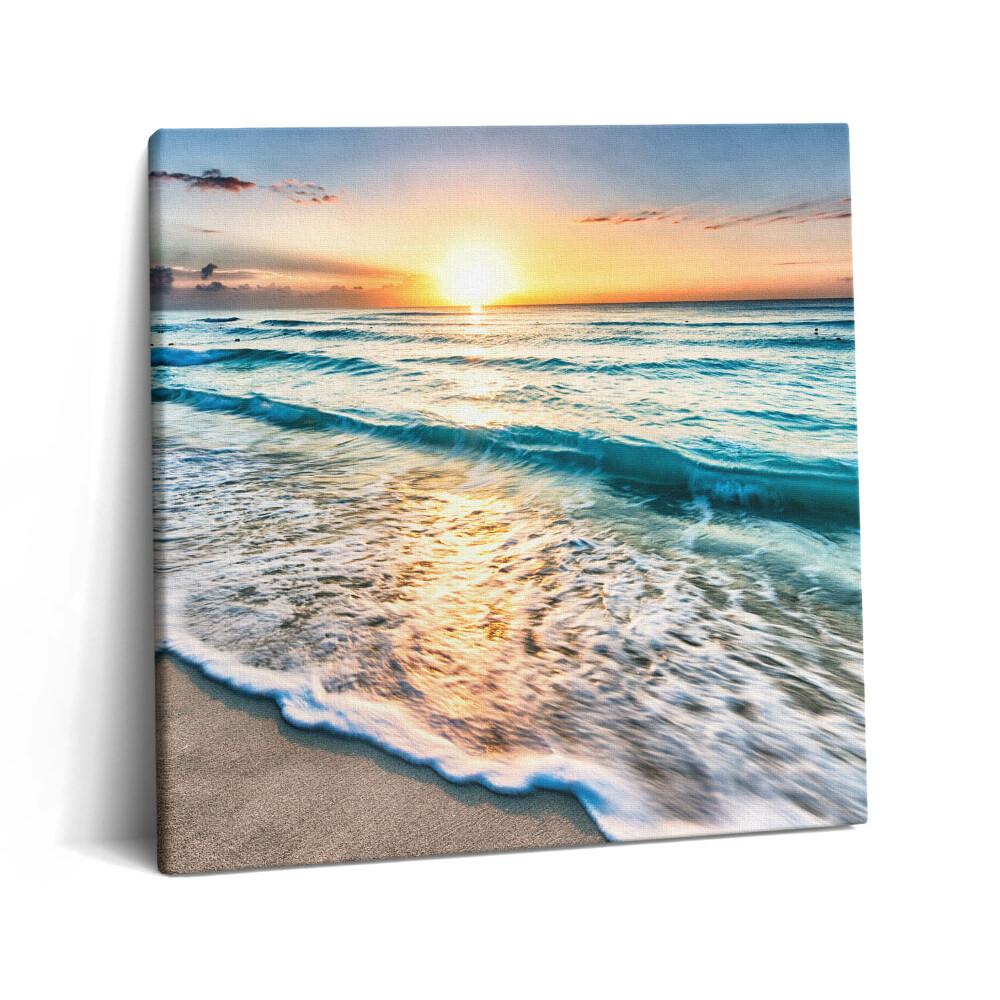 Tablou pe pânză canvas 60x60 Plajă cu nisip de mare