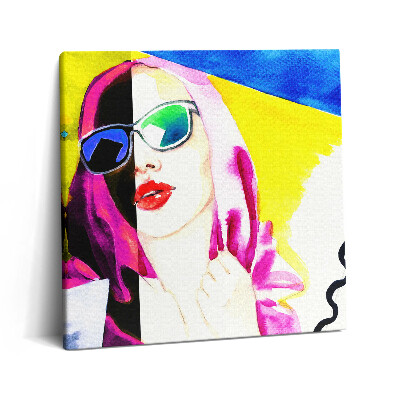 Tablou pe pânză canvas 60x60 O femeie cu două fețe