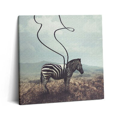 Tablou pe pânză canvas 60x60 Ilustrație cu dungi zebră