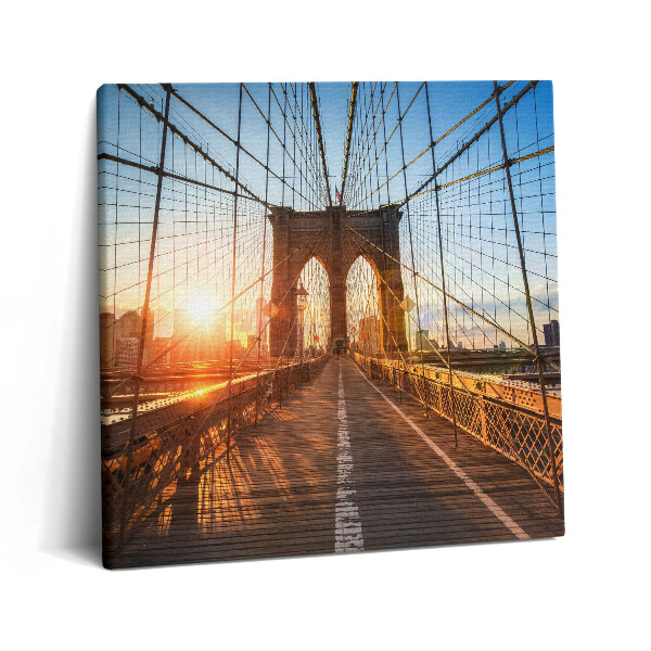 Tablou pe pânză canvas 60x60 Podul Brooklyn din New York
