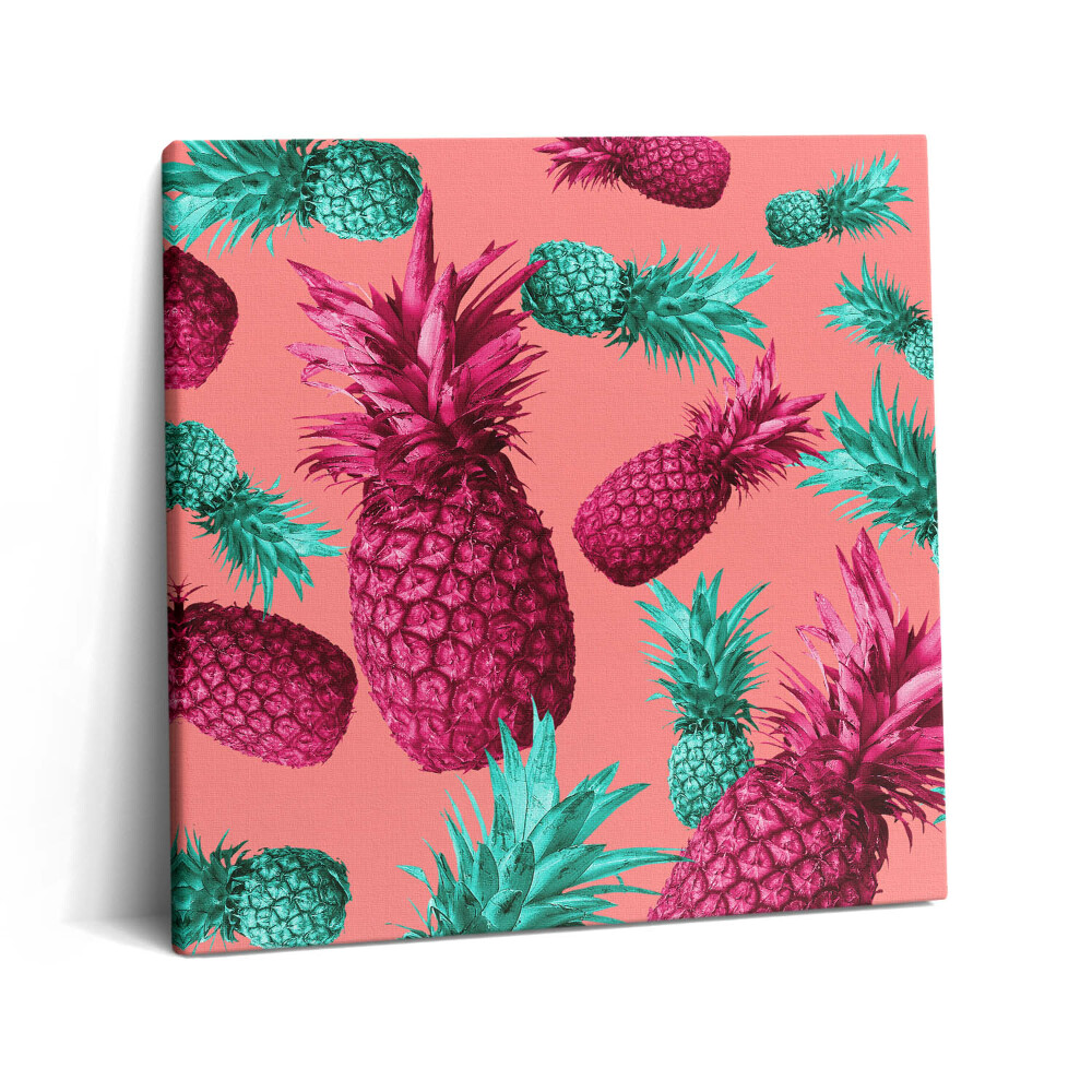 Tablou pe pânză canvas 60x60 Ananas colorat