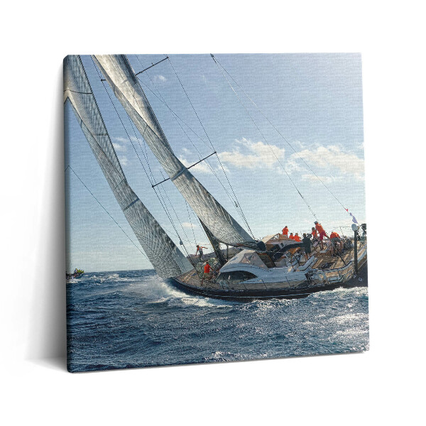 Tablou pe pânză canvas 60x60 Regata de iahturi cu pânze