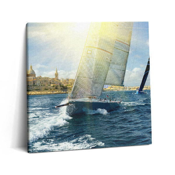 Tablou pe pânză canvas 60x60 Iahturi plutitoare
