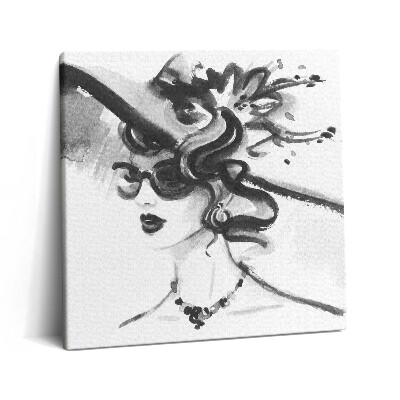 Tablou pe pânză canvas 60x60 femeie la modă