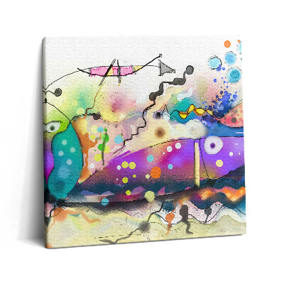 Tablou pe pânză canvas 60x60 Imagine cu pești în mare