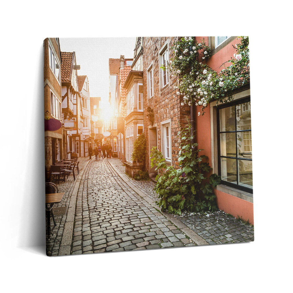 Tablou pe pânză canvas 60x60 Stradă italiană printre clădiri