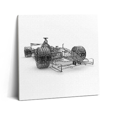 Tablou pe pânză canvas 60x60 Designul tehnic al mașinii de F1