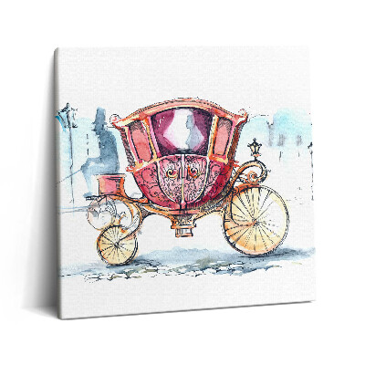 Tablou pe pânză canvas 60x60 Vechea diligență a reginei