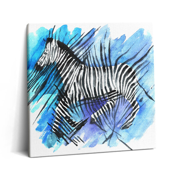 Tablou pe pânză canvas 60x60 Zebră pictată
