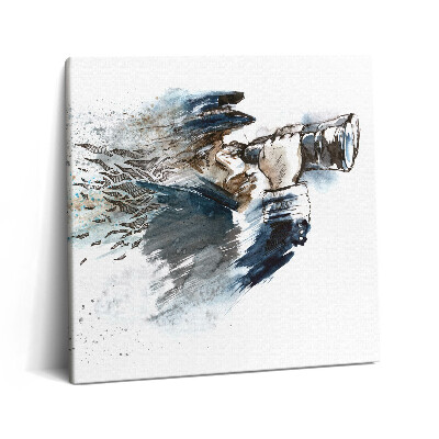 Tablou pe pânză canvas 60x60 Căpitan de navă cu binoclu