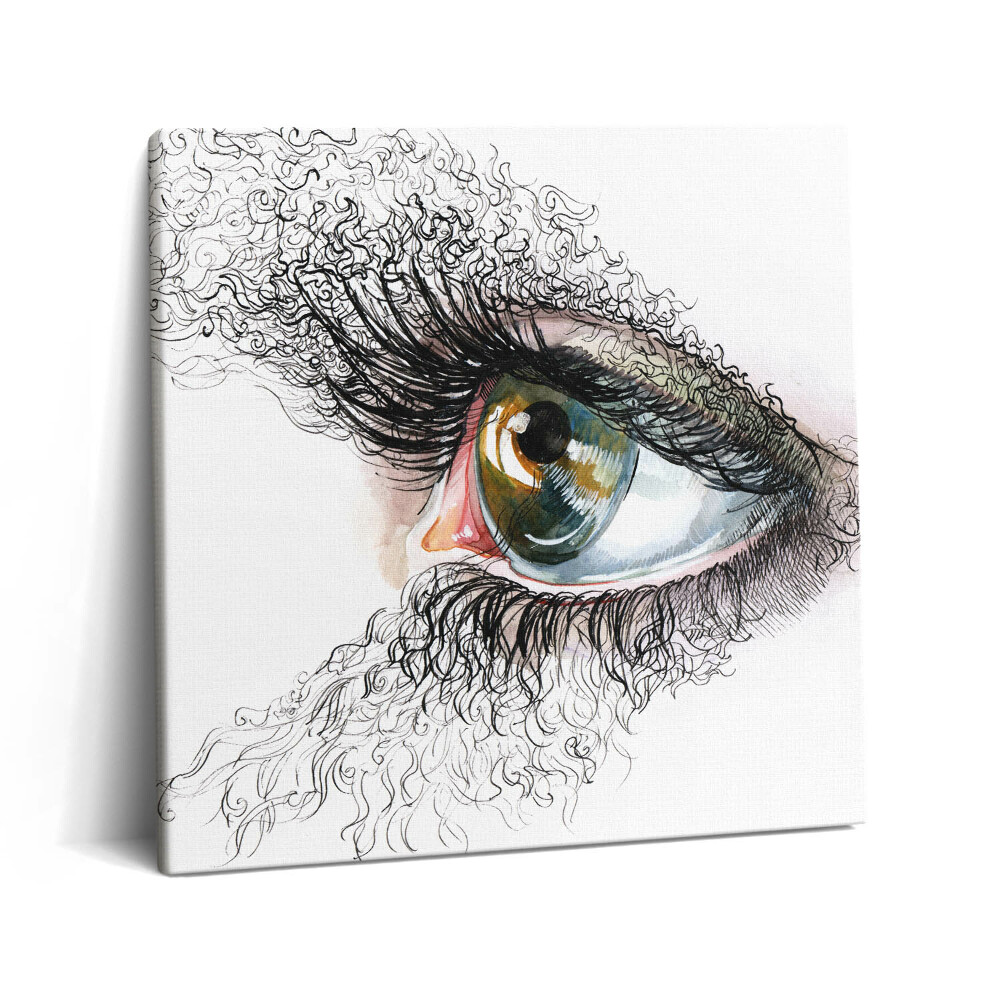 Tablou pe pânză canvas 60x60 Desenul unui ochi uman