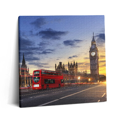 Tablou pe pânză canvas 60x60 Autobuzul roșu din Londra