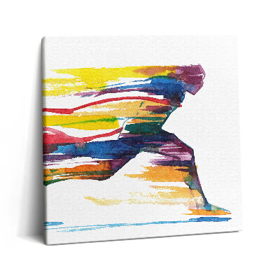 Tablou pe pânză canvas 60x60 Ilustrație colorată a unui alergător