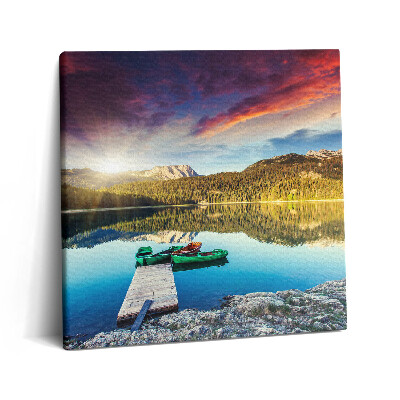 Tablou pe pânză canvas 60x60 Peisaj fluvial