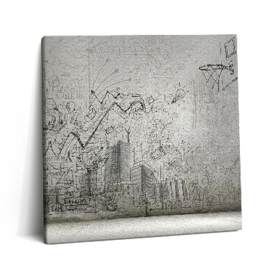 Tablou pe pânză canvas 60x60 Schiță de oraș