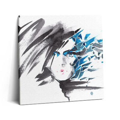 Tablou pe pânză canvas 60x60 O femeie se confruntă cu abstracțiunea