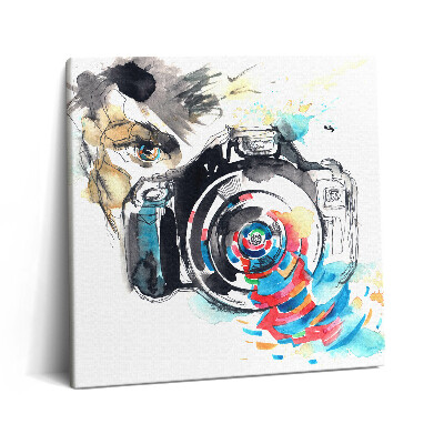 Tablou pe pânză canvas 60x60 Fotografă cu aparat foto