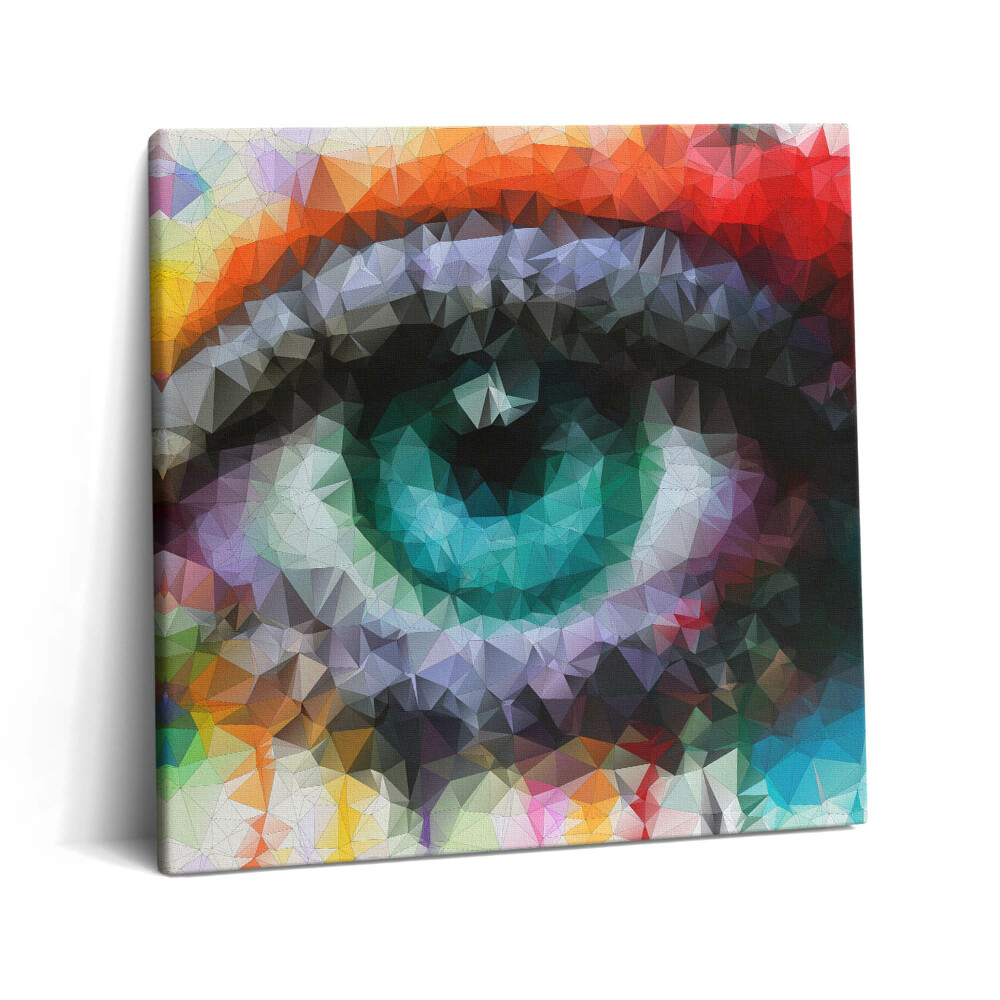 Tablou pe pânză canvas 60x60 Ochi uman frumos și colorat