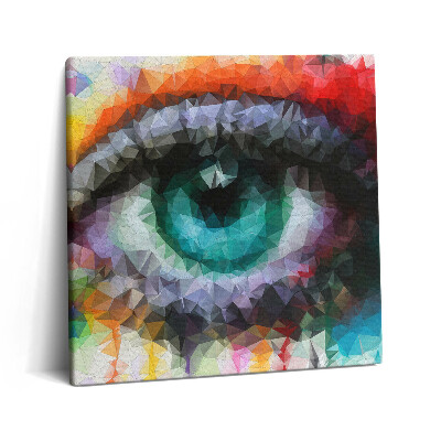 Tablou pe pânză canvas 60x60 Ochi uman frumos și colorat