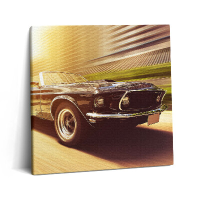 Tablou pe pânză canvas 60x60 Mașină clasică în timp ce conduceți