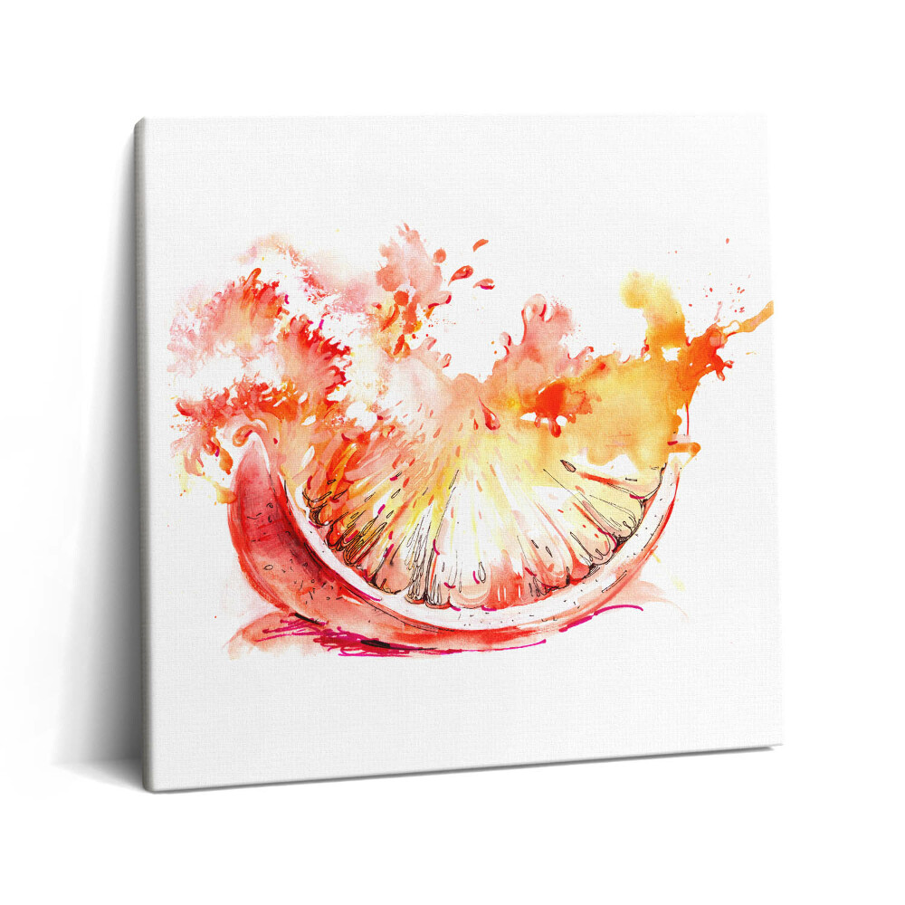 Tablou pe pânză canvas 60x60 Portocaliu pictat