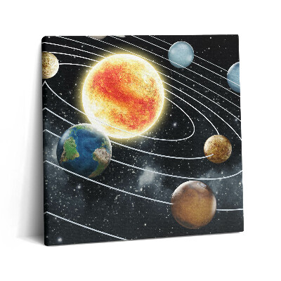 Tablou pe pânză canvas 60x60 Sistemul solar