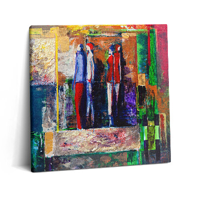 Tablou pe pânză canvas 60x60 Pictură de artă abstractă - oameni