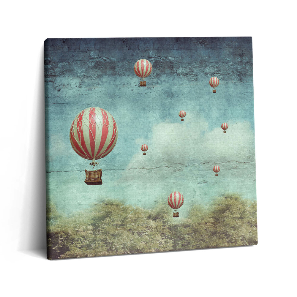 Tablou pe pânză canvas 60x60 Baloane care zboară pe cer