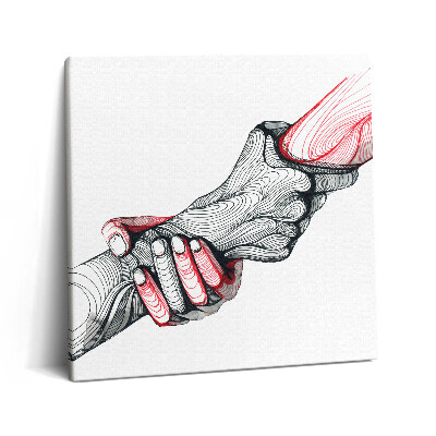 Tablou pe pânză canvas 60x60 Se țin de mână
