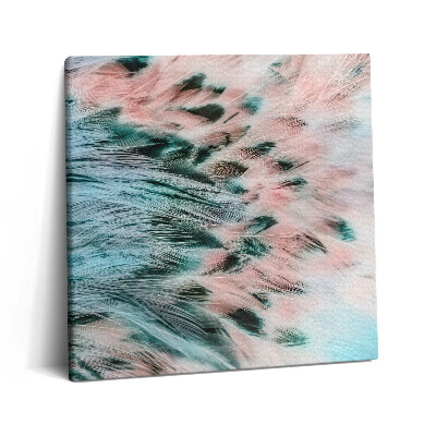 Tablou pe pânză canvas 60x60 Pene colorate