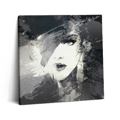 Tablou pe pânză canvas 60x60 Femeie în stil acuarelă