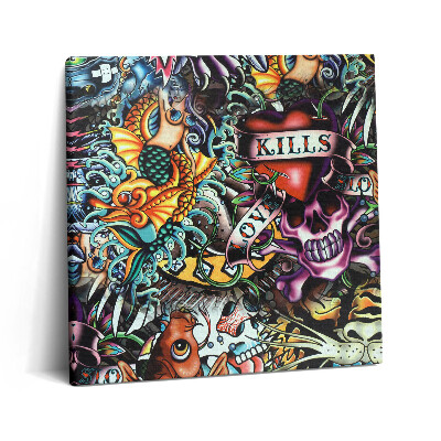Tablou pe pânză canvas 60x60 Tatuaje graffiti