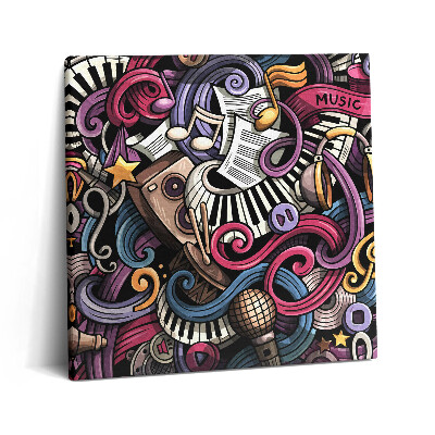 Tablou pe pânză canvas 60x60 Instrumente muzicale