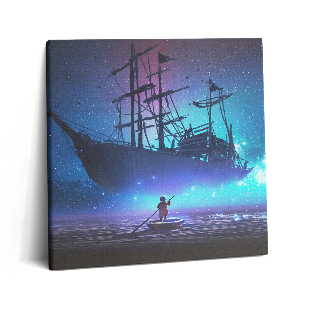 Tablou pe pânză canvas 60x60 Navă cu pânze fantastice