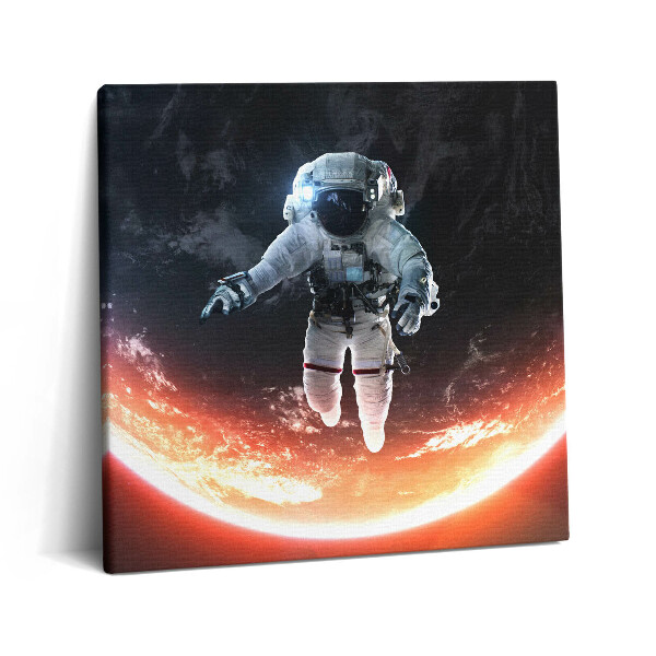 Tablou pe pânză canvas 60x60 Astronautul în spațiu