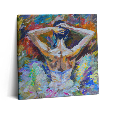 Tablou pe pânză canvas 60x60 Balerina pictată
