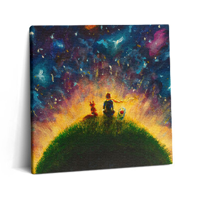 Tablou pe pânză canvas 60x60 Rezumatul ilustrației Micul Prinț