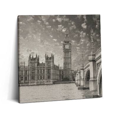 Tablou pe pânză canvas 60x60 Londra Anglia Big Ben