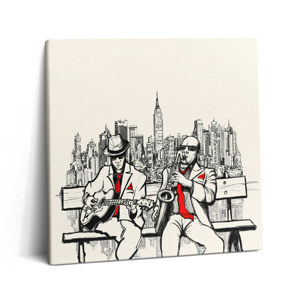 Tablou pe pânză canvas 60x60 Jazzul în New York