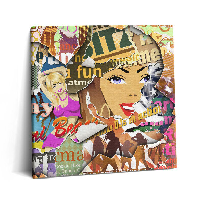 Tablou pe pânză canvas 60x60 Carte poștală din vacanță