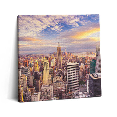 Tablou pe pânză canvas 60x60 Apus de soare în New York