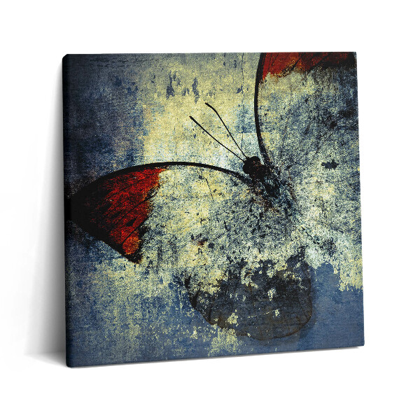 Tablou pe pânză canvas 60x60 Fluture vintage