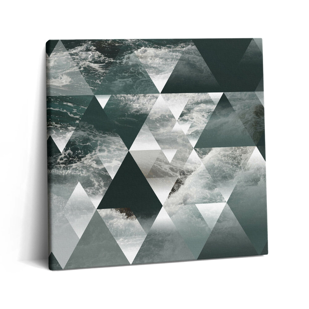 Tablou pe pânză canvas 60x60 Abstracție geometrică a valurilor mării