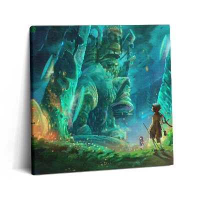 Tablou pe pânză canvas 60x60 Copii într-o pădure de basm