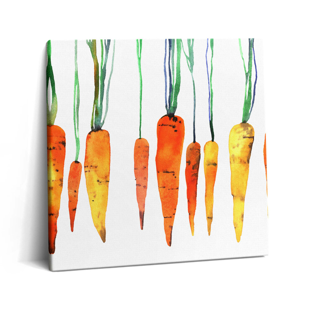 Tablou pe pânză canvas 60x60 Ilustrație în acuarelă a morcovului