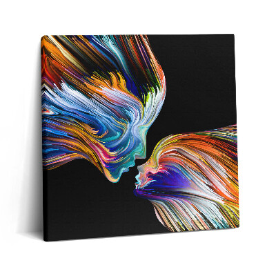 Tablou pe pânză canvas 60x60 Fețe umane abstracte colorate
