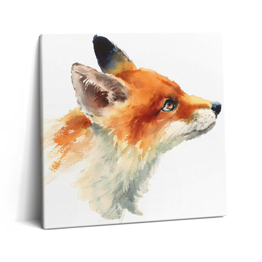 Tablou pe pânză canvas 60x60 Vulpe tânără în acuarelă