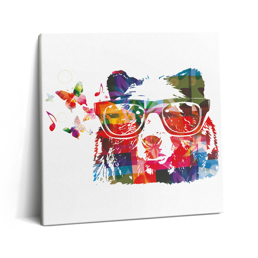 Tablou pe pânză canvas 60x60 Cap de urs