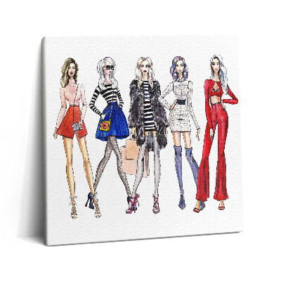 Tablou pe pânză canvas 60x60 Fete la modă
